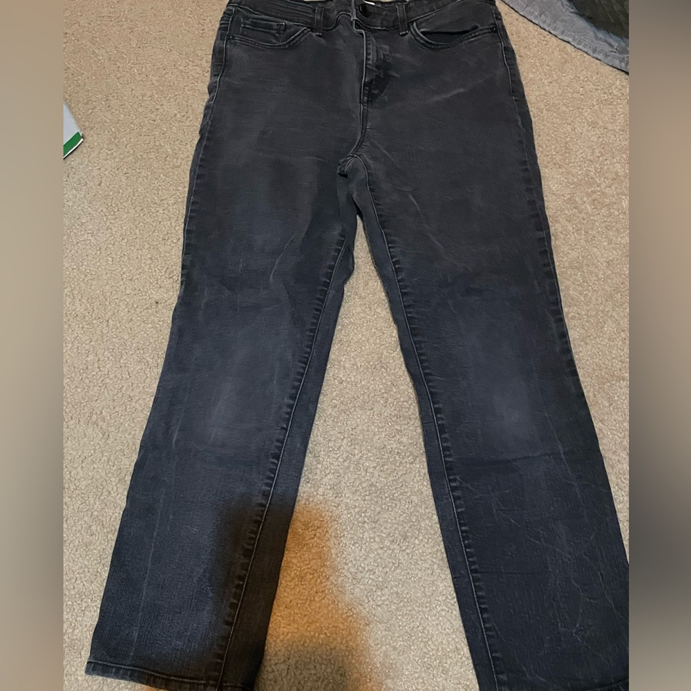 Williamrast high rise slim straight black jeans